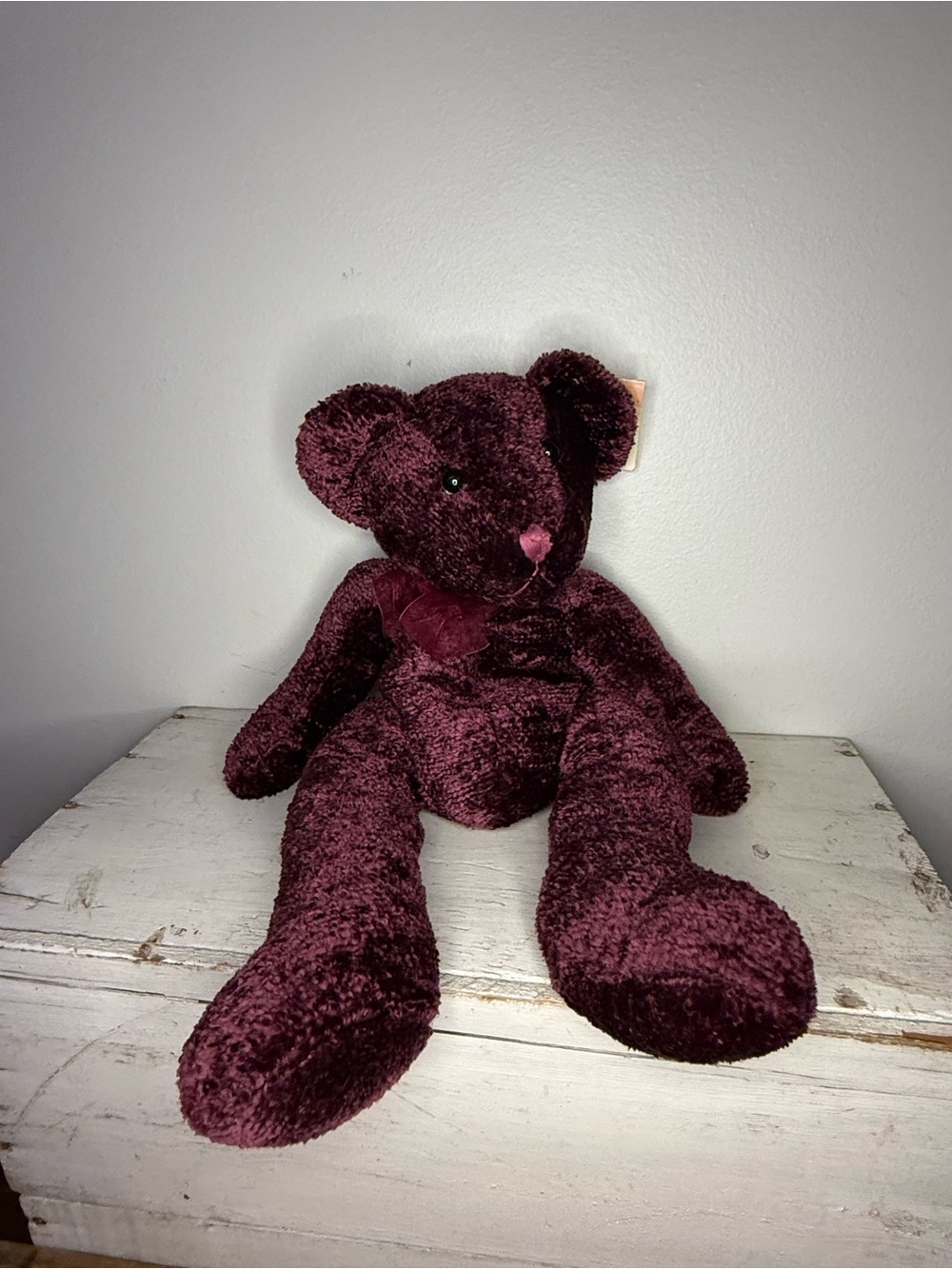 Russ Bears from the Past Serenade Dark Red Teddy Plush 16" Stuffed Animal 7115
